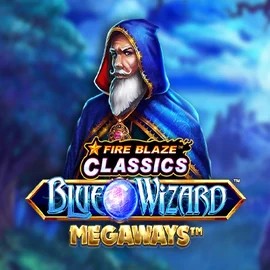 Fire Blaze Blue Wizard Megaways slot icon by Rarestone Gaming, available at Fair Crown Casino