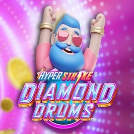 Hyper Strike Diamond Drums slot logo by Gameburger Studios at Fair Crown Casino